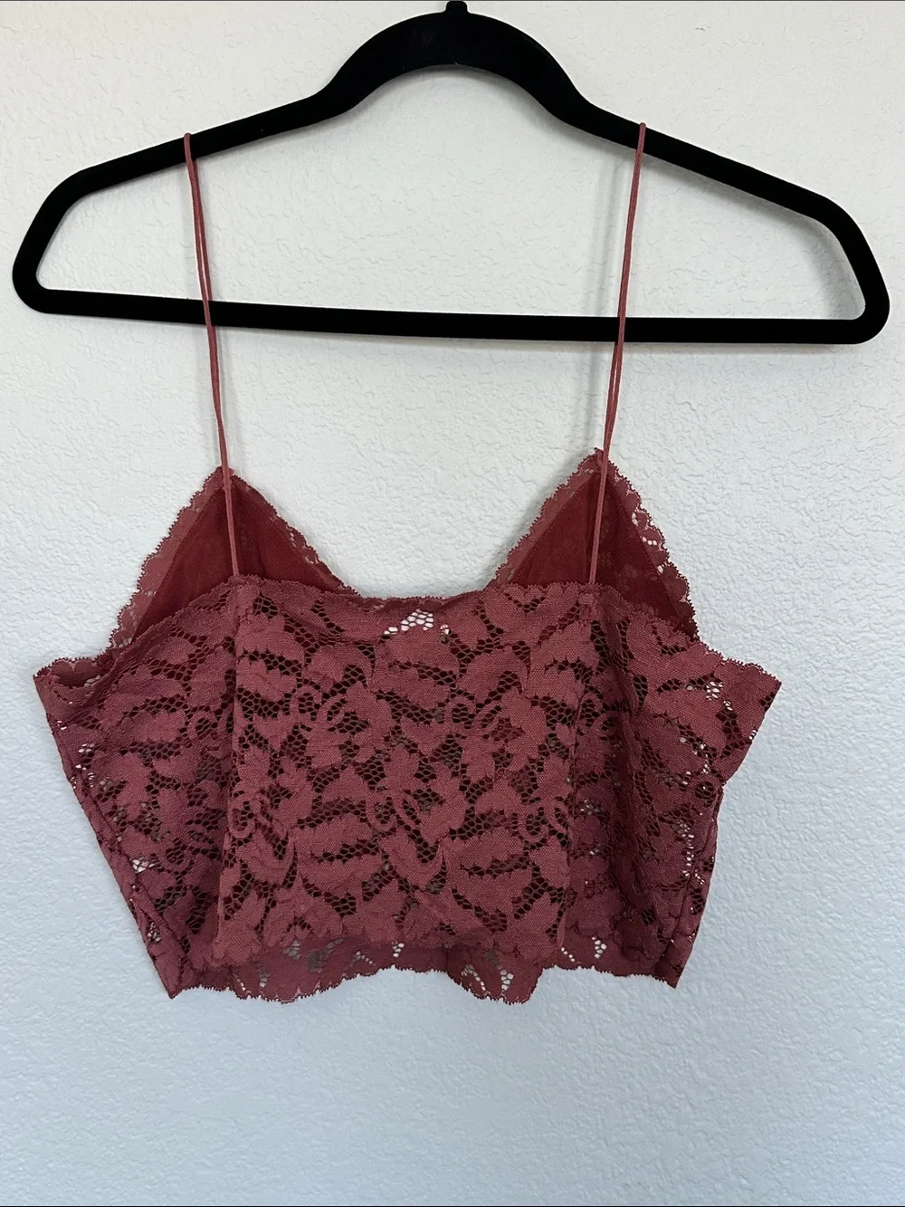 Intimately by Free People Lacey Lace Bra Cami in Dusty Rose